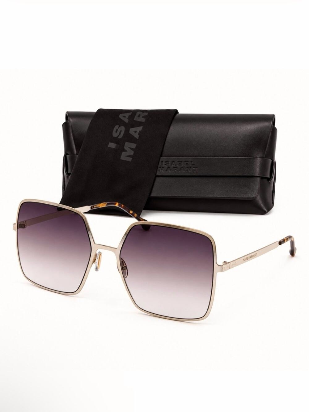 NEW!!! Isabel Marant IM0102/S 001QPR Gold Square Sunglasses, Authentic